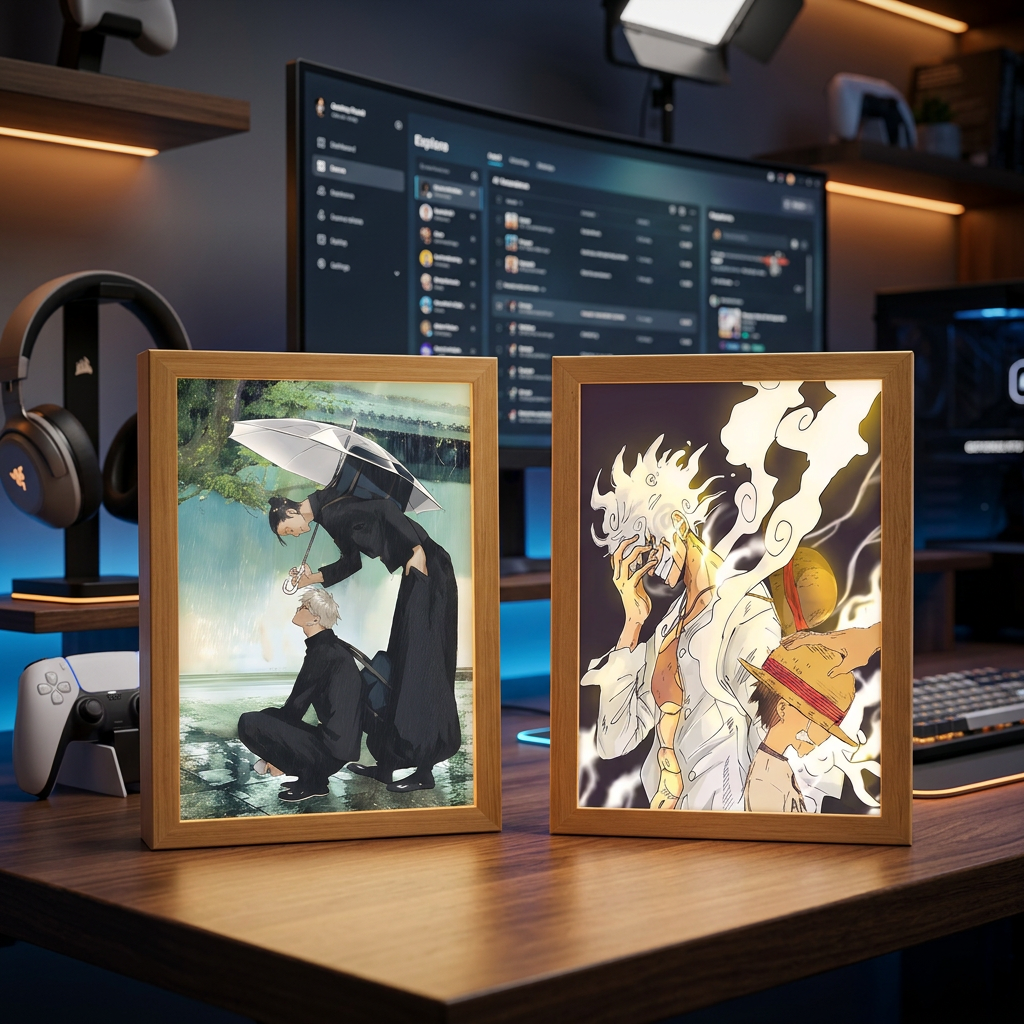 Premium Bundle - One Piece + Jujutsu Kaisen LED Bilderrahmen - boxyos